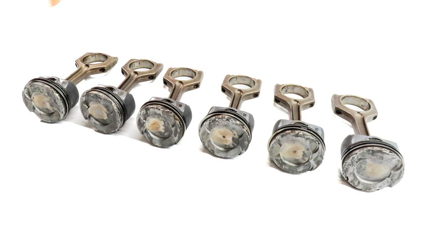 Thumbnail 2: 2010-2014 BMW 1/3/4/5/6/7/X1/X3/X5/X6 3.0L N55 TURBO ENGINE PISTON & ROD SET 6