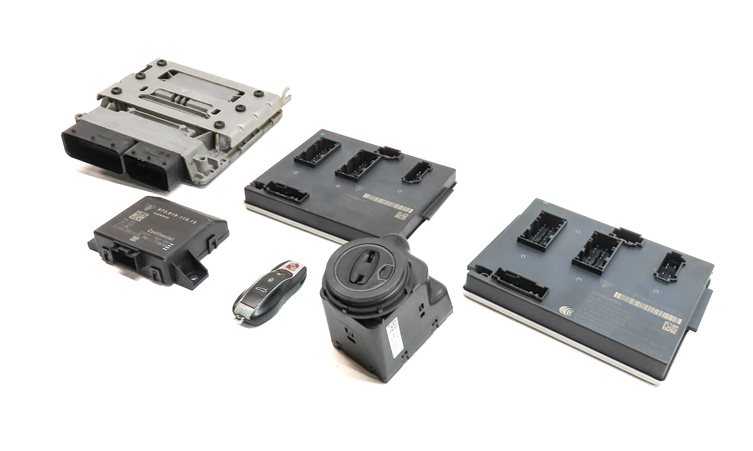12 PORSCHE PANAMERA (970 G1) 3.6L M46 ENGINE ECM BCM IMMOBILIZER MODULE KEY SET