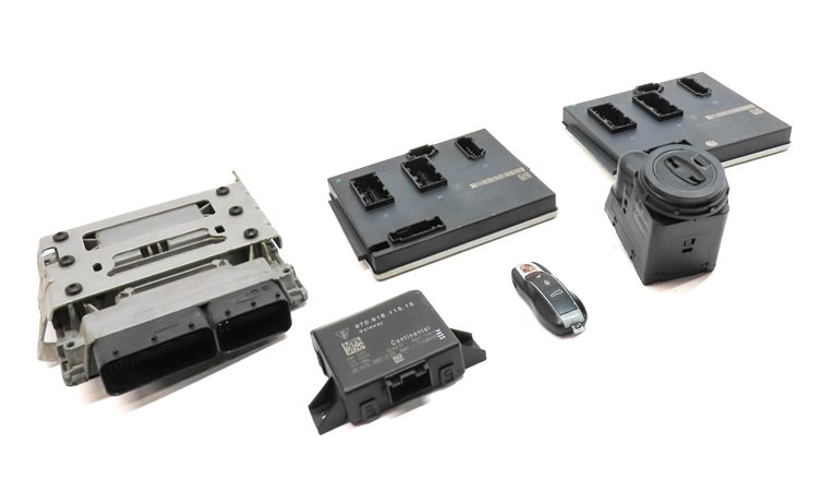 Thumbnail 3: 12 PORSCHE PANAMERA (970 G1) 3.6L M46 ENGINE ECM BCM IMMOBILIZER MODULE KEY SET