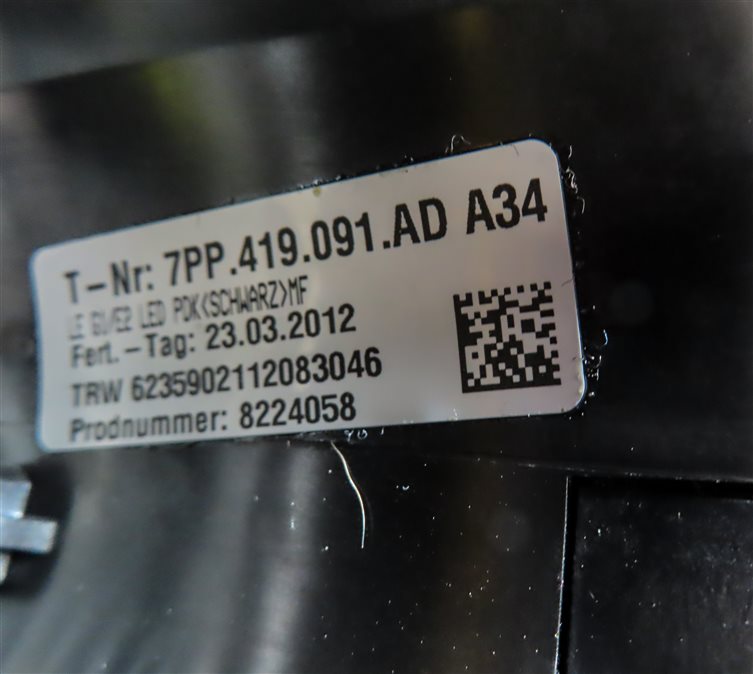 Thumbnail 5: 11-16 PORSCHE CAYENNE (958 970 G1) 3-SPOKE LEATHER STEERING WHEEL w/ PADDLES