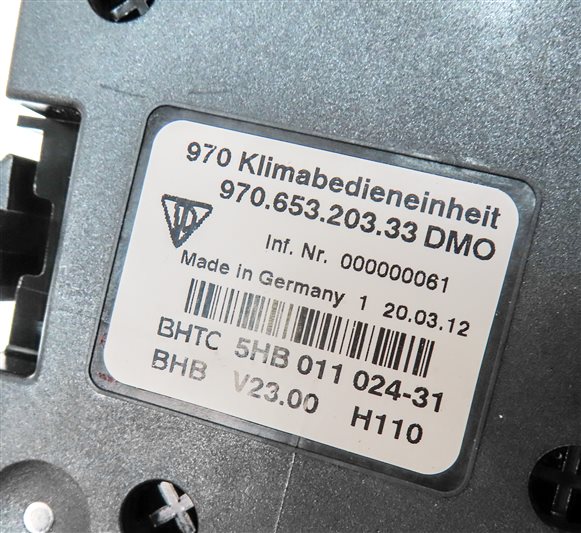 Thumbnail 9: 2010-2013 PORSCHE PANAMERA (970 G1) FRONT TEMPERATURE CONTROL SWITCH PANEL