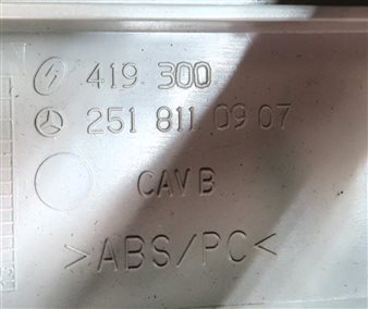 Thumbnail 6: 07-10 MERCEDES GL R CLASS (W251 X164) AUTODIM HOMELINK REARVIEW MIRROR (Gray)