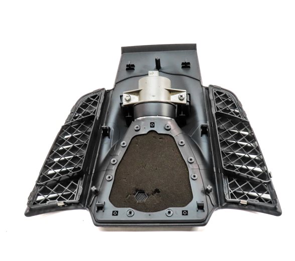 Thumbnail 4: 2012 PORSCHE CAYENNE (958) FRONT CENTER DASH SPEAKER GRILLE w/ CLOCK (BLACK)