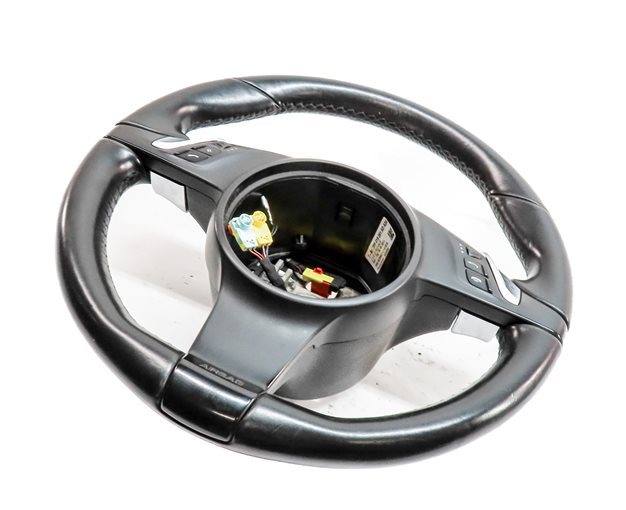 11-16 PORSCHE CAYENNE (958 970 G1) 3-SPOKE LEATHER STEERING WHEEL w/ PADDLES