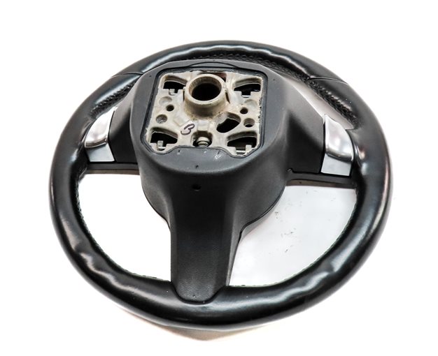 Thumbnail 4: 11-16 PORSCHE CAYENNE (958 970 G1) 3-SPOKE LEATHER STEERING WHEEL w/ PADDLES