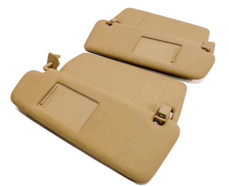 Thumbnail 1: 2011-2014 PORSCHE CAYENNE (958) FRONT LEFT & RIGHT SUNVISOR SHADE SET 2 (Beige)