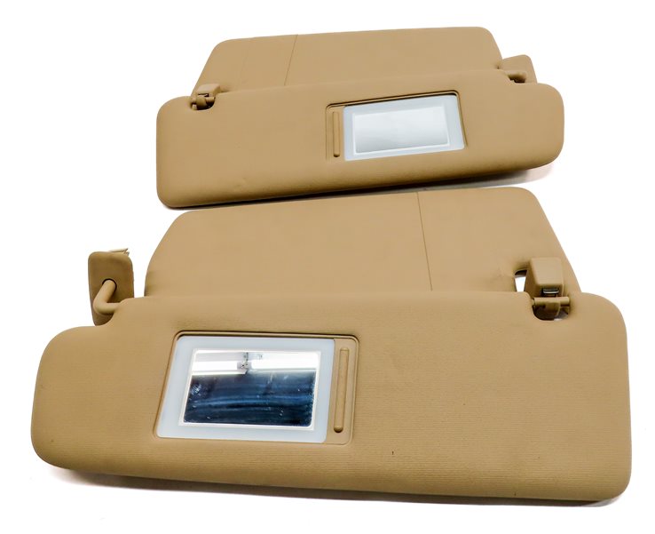 Thumbnail 4: 2011-2014 PORSCHE CAYENNE (958) FRONT LEFT & RIGHT SUNVISOR SHADE SET 2 (Beige)