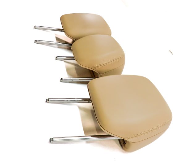 Thumbnail 3: 11-18 PORSCHE CAYENNE (958) REAR LEFT RIGHT & CENTER SEAT HEADREST SET/3 (Beige)