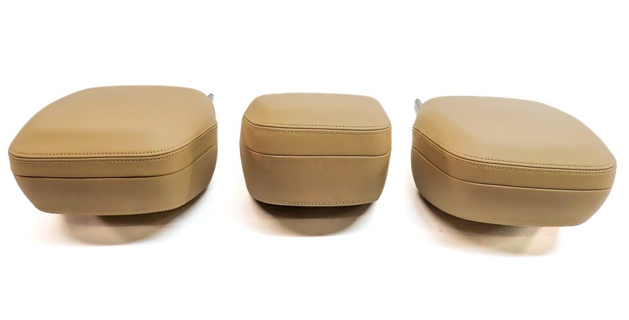 Thumbnail 5: 11-18 PORSCHE CAYENNE (958) REAR LEFT RIGHT & CENTER SEAT HEADREST SET/3 (Beige)