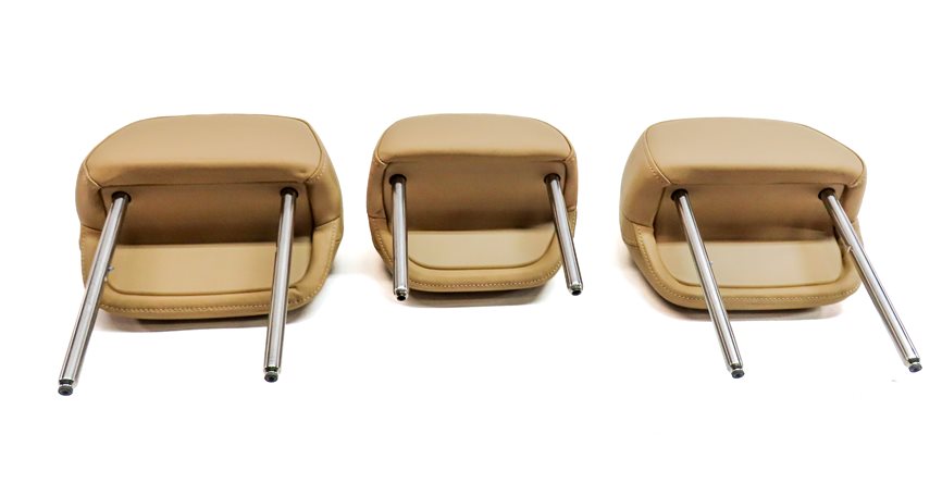 Thumbnail 9: 11-18 PORSCHE CAYENNE (958) REAR LEFT RIGHT & CENTER SEAT HEADREST SET/3 (Beige)