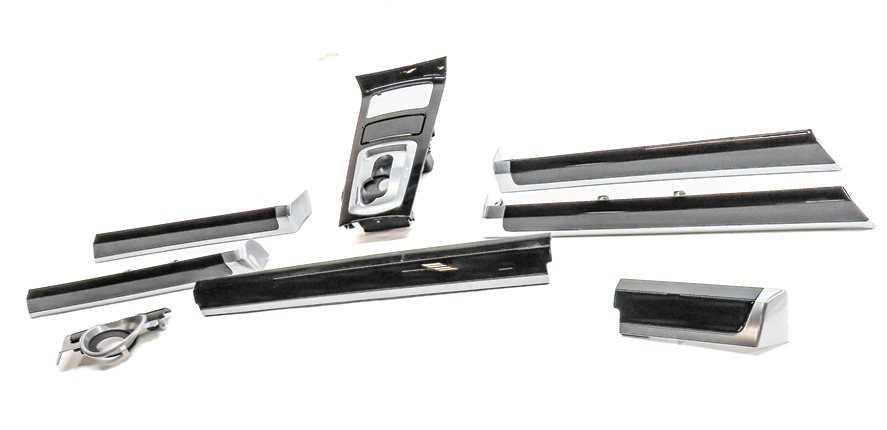 Thumbnail 2: 11 PORSCHE CAYENNE 958 INTERIOR DASH DOOR CENTER CONSOLE TRIM SET/8(PIANO BLACK)