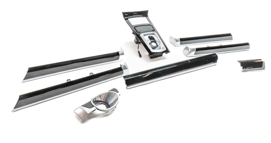 Thumbnail 3: 11 PORSCHE CAYENNE 958 INTERIOR DASH DOOR CENTER CONSOLE TRIM SET/8(PIANO BLACK)