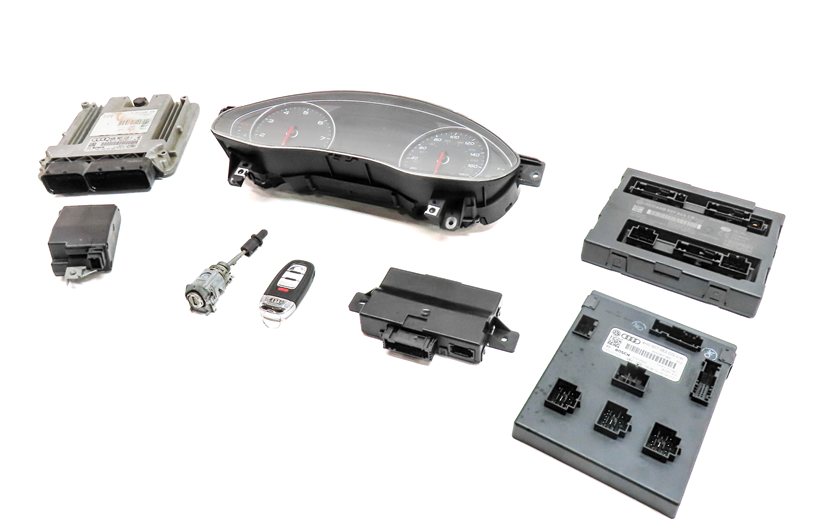 14 AUDI A6 (C7 4G) 2.0L (CAED) SPEEDOMETER ECM BCM IMMOBILIZER MODULE KEY SET/8
