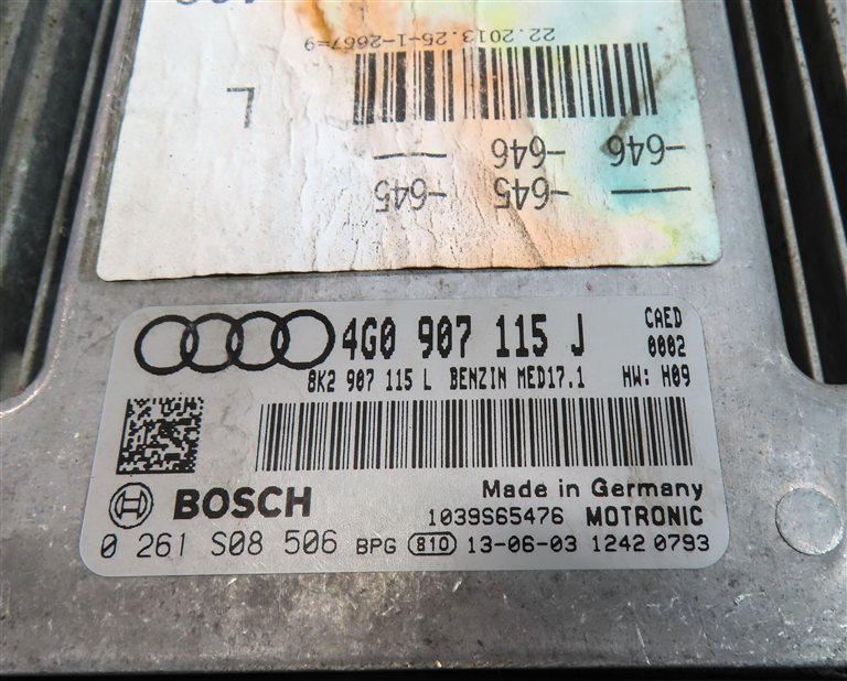 Thumbnail 15: 14 AUDI A6 (C7 4G) 2.0L (CAED) SPEEDOMETER ECM BCM IMMOBILIZER MODULE KEY SET/8