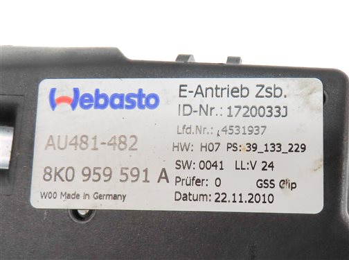 Thumbnail 6: 2009-2015 AUDI A4 S4 (B8 8K) SUNROOF MOTOR SUN ROOF WINDOW MOTOR