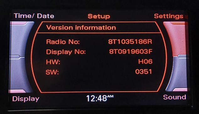 2009-2017 AUDI A4 S4 A5 S5 Q5 (B8 8K 8T 8R) RADIO STEREO MEDIA DISPLAY SCREEN
