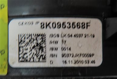 Thumbnail 7: 2009-2012 AUDI A4 S4 (B8 8K) STEERING COLUMN COMBINATION SWITCH & CLOCKSPRING