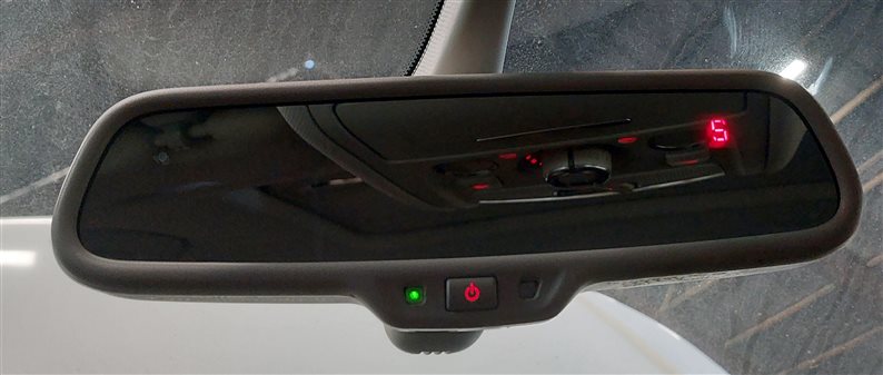 Thumbnail 2: 09-12 AUDI A4 A5 A6 Q5 S4 S5 B8 8K 8T 8R AUTODIM COMPASS REARVIEW MIRROR (Gray)