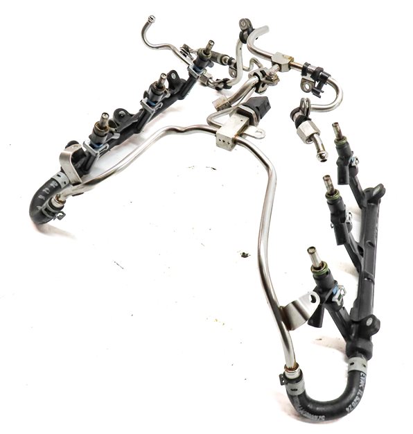 Thumbnail 1: 17 AUDI A6 C7 4G 3.0L SUPER CREC ENGINE LOW PRESSURE FUEL INJECTOR SET/6 w/LINES
