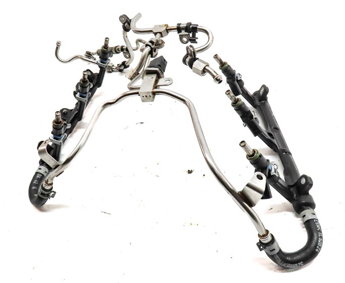 Thumbnail 2: 17 AUDI A6 C7 4G 3.0L SUPER CREC ENGINE LOW PRESSURE FUEL INJECTOR SET/6 w/LINES