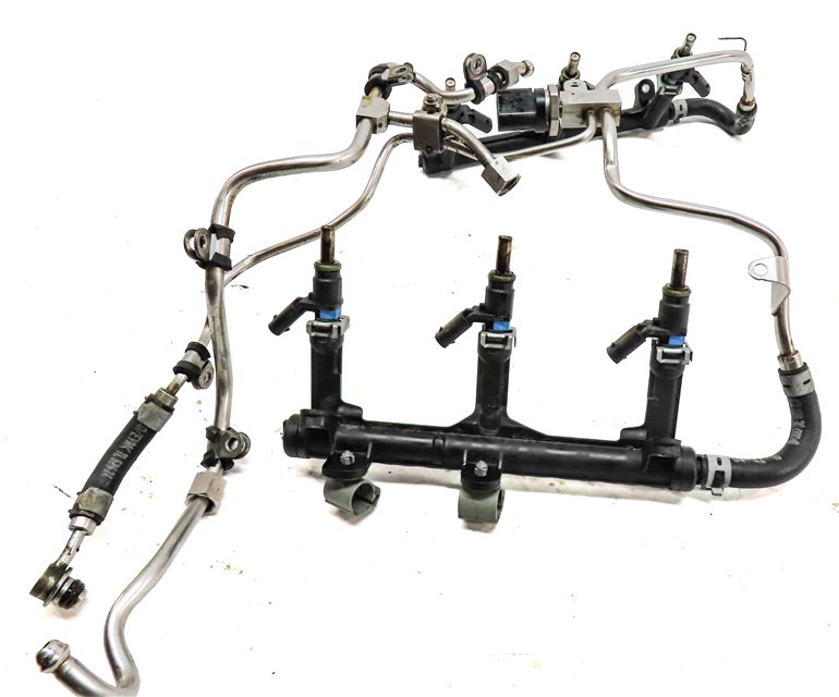 Thumbnail 5: 17 AUDI A6 C7 4G 3.0L SUPER CREC ENGINE LOW PRESSURE FUEL INJECTOR SET/6 w/LINES