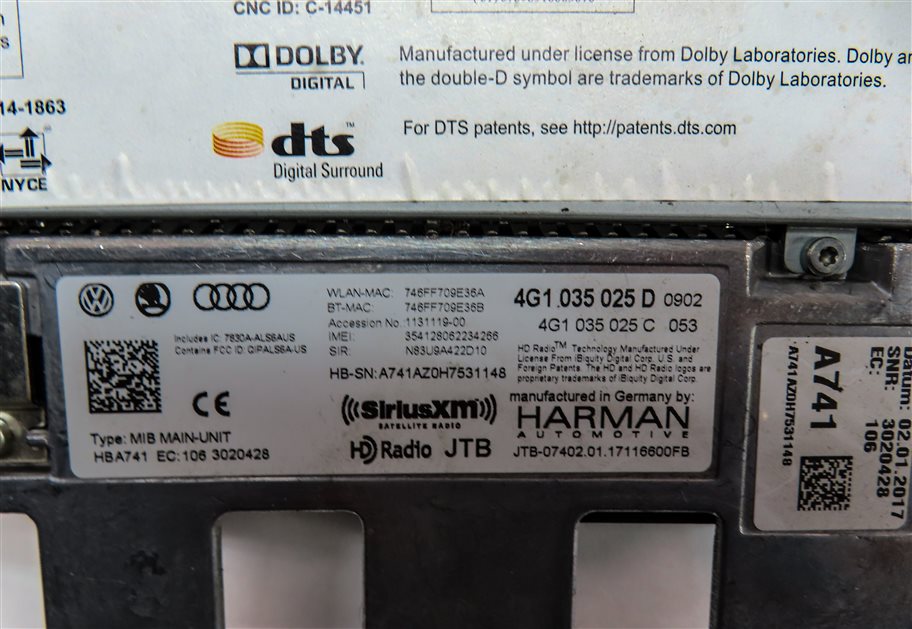 Thumbnail 6: 2017 AUDI A6 (C7) FRONT RADIO CD SD MULTIMEDIA MEDIA HEAD CONTROL UNIT