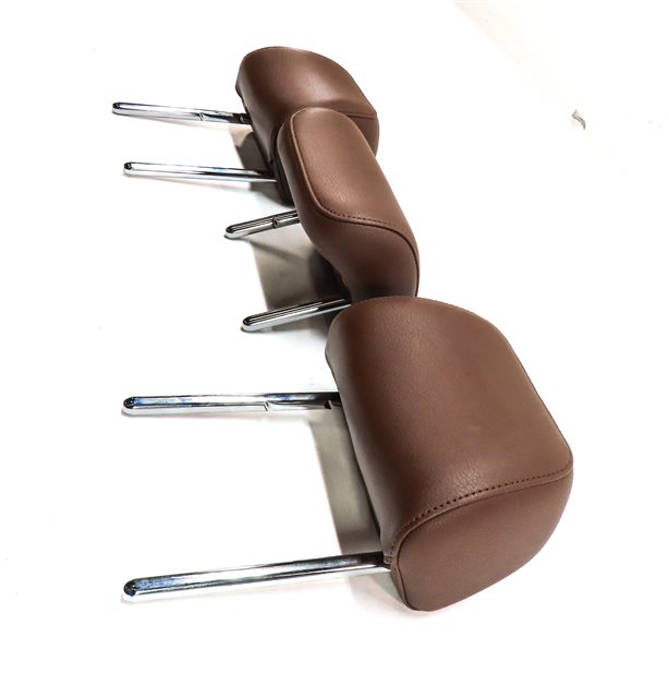 Thumbnail 3: 12-18 AUDI A6 S6 (C7 4G) REAR LEFT CENTER RIGHT SEAT HEADREST SET/3 (Brown)