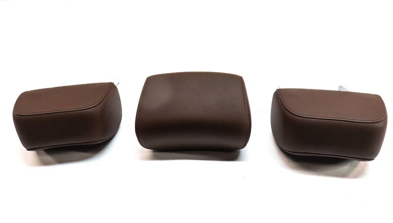 Thumbnail 5: 12-18 AUDI A6 S6 (C7 4G) REAR LEFT CENTER RIGHT SEAT HEADREST SET/3 (Brown)