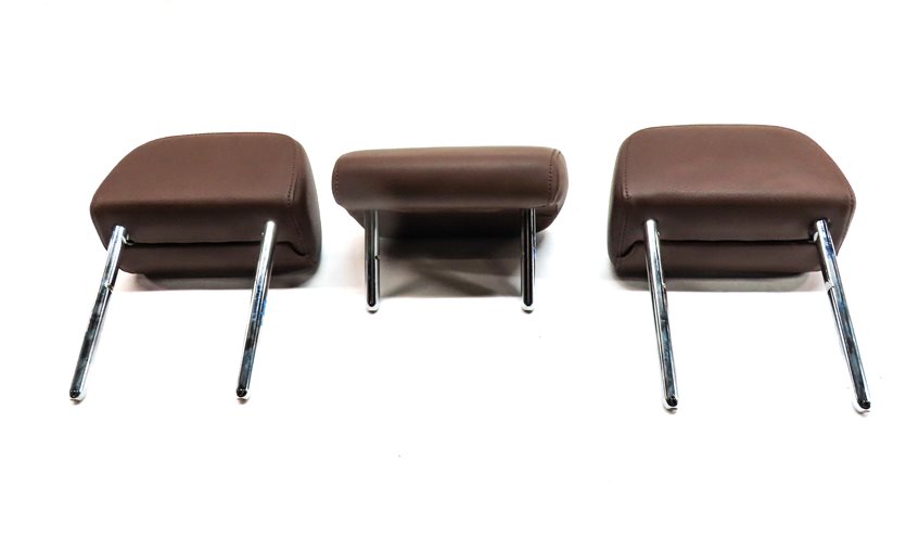 Thumbnail 6: 12-18 AUDI A6 S6 (C7 4G) REAR LEFT CENTER RIGHT SEAT HEADREST SET/3 (Brown)