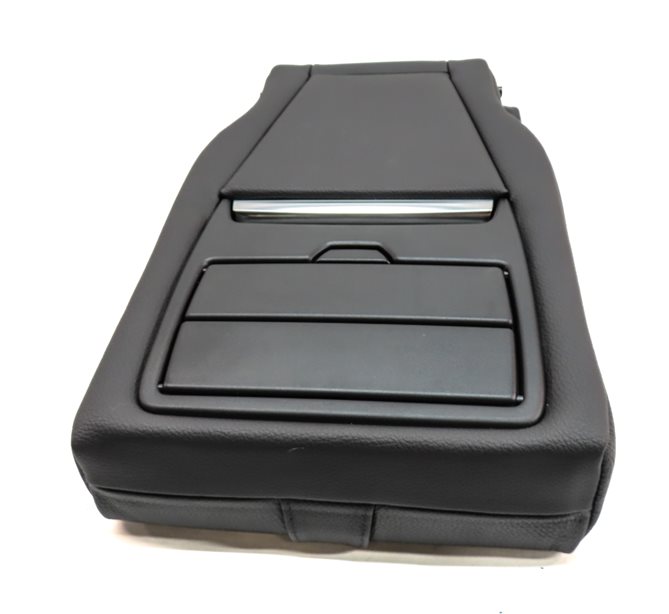 Thumbnail 7: 14-18 BMW X5 F15 REAR CENTER FOLDING SEAT BACK ARMREST DUAL CUPHOLDER (Black)