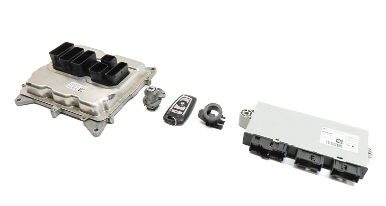 Thumbnail 2: 13-18 BMW 328i 428i 528i X3 X4 (F30 F32) 2.0L N26 ENGINE DME BCM MODULE KEY SET