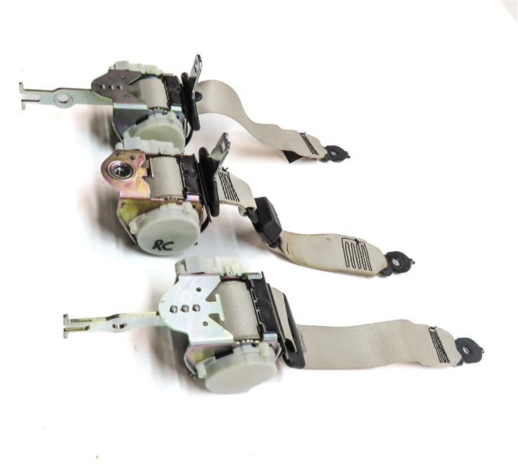 Thumbnail 5: 2014 BMW 528I (F10) REAR LEFT CENTER RIGHT SEAT SEATBELT RETRACTOR SET/3 (Beige)