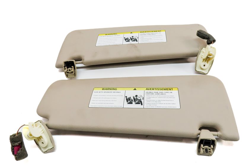 Thumbnail 4: 2010-2016 BMW 528i 535i 550i (F10) FRONT LEFT & RIGHT SUNVISOR SHADE SET (Beige)