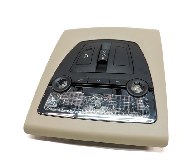 Thumbnail 2: 2014 BMW 528I F10 FRONT INTERIOR DOME MAP READING LIGHT LAMP w/SWITCHES (Beige)