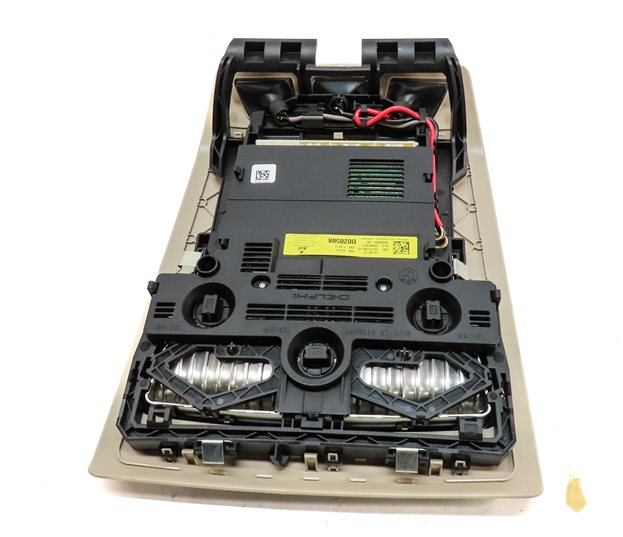 Thumbnail 4: 2014 BMW 528I F10 FRONT INTERIOR DOME MAP READING LIGHT LAMP w/SWITCHES (Beige)