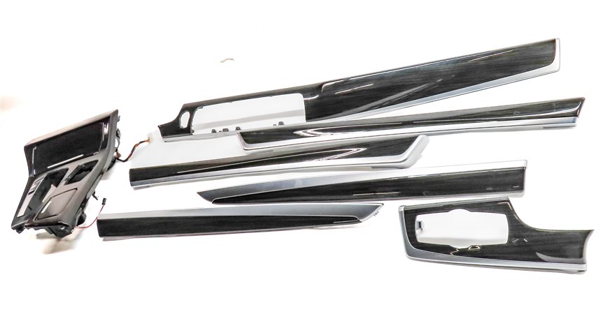 Thumbnail 2: 2014 BMW 528I (F10) INTERIOR DASH CENTER CONSOLE DOOR WOOD TRIM SET/7 (Fineline)