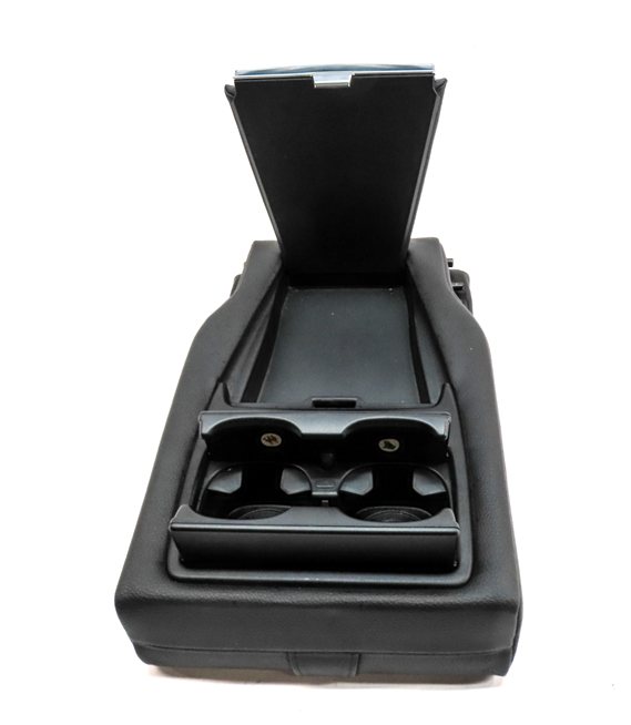 Thumbnail 9: 14-18 BMW X5 (F15) REAR CENTER SEAT FOLDING ARMREST CONSOLE CUP HOLDER (Black)