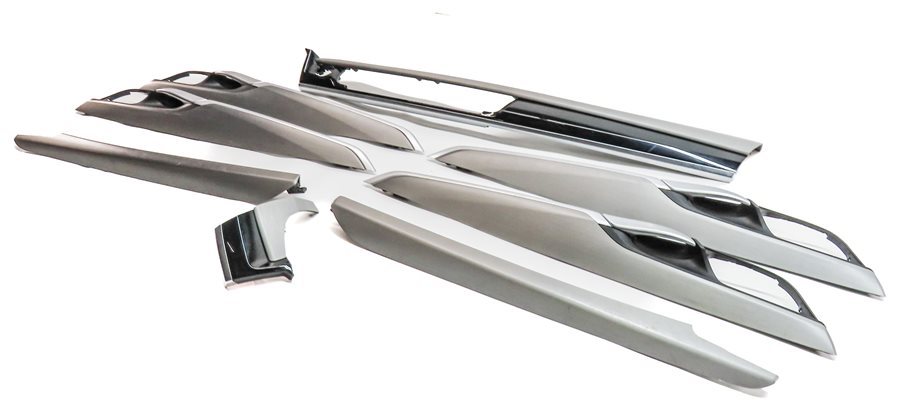 2016 BMW X5 (F15) INTERIOR DASH DOOR CENTER CONSOLE TRIM SET/8 (Aluminum)