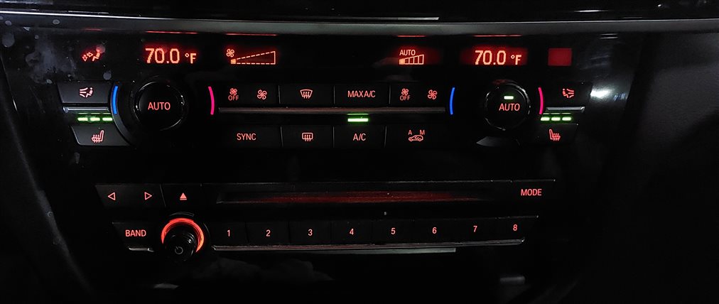 Thumbnail 2: 2014-2018 BMW X5 (F15 F85) FRONT HEATER A/C TEMPERATURE CLIMATE CONTROL PANEL