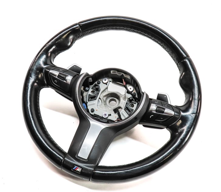 15-19 BMW X5 X6 F15 F16 DRIVER M SPORT STEERING WHEEL w/PADDLE SHIFT (Black)