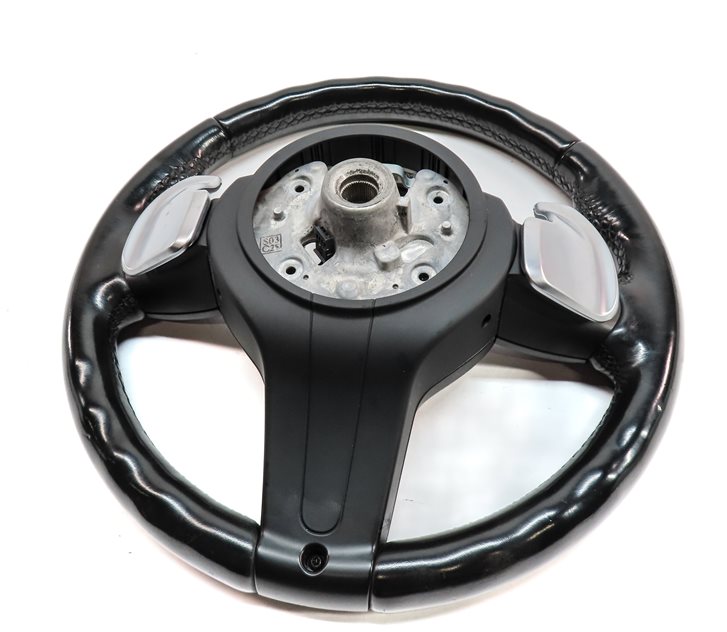 Thumbnail 4: 15-19 BMW X5 X6 F15 F16 DRIVER M SPORT STEERING WHEEL w/PADDLE SHIFT (Black)