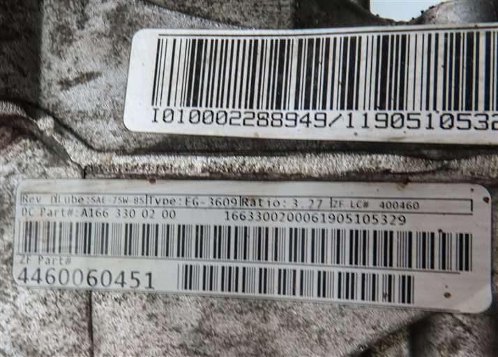 Thumbnail 6: 12-19 MERCEDES GLE300D GLS450 ML250 ML350 (W166) DIESEL FRONT DIFFERENTIAL 3.27