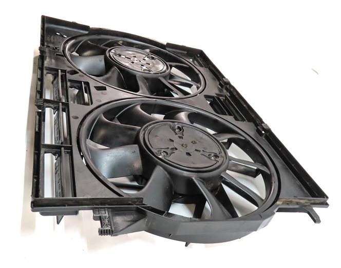 Thumbnail 3: 17-20 AUDI Q7 (4M) 3.0L SUPER RADIATOR COOLING FAN BLADE MOTOR SHROUD ASSEMBLY