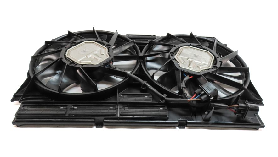 Thumbnail 6: 17-20 AUDI Q7 (4M) 3.0L SUPER RADIATOR COOLING FAN BLADE MOTOR SHROUD ASSEMBLY