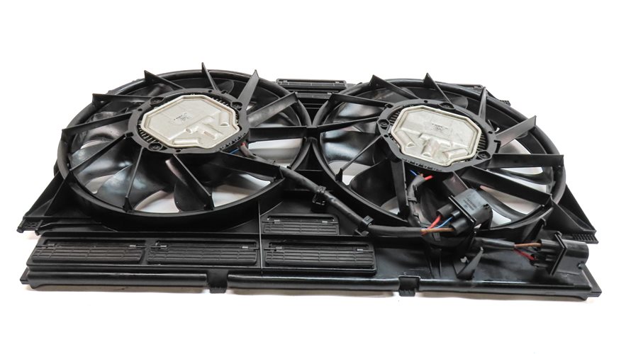 Thumbnail 7: 17-20 AUDI Q7 (4M) 3.0L SUPER RADIATOR COOLING FAN BLADE MOTOR SHROUD ASSEMBLY