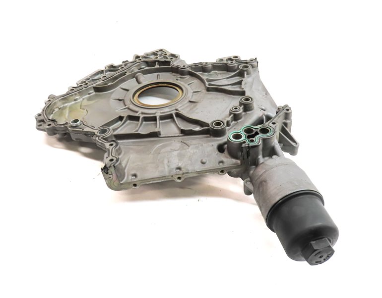 Thumbnail 6: 17-19 AUDI Q7 4M 3.0L SUPER CREC ENGINE LOWER TIMING COVER w/ OIL FILTER HOUSING
