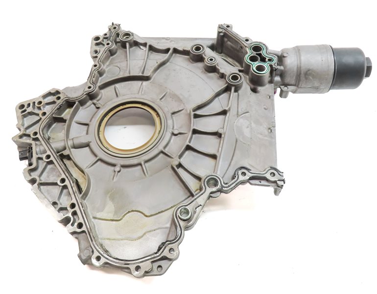 Thumbnail 7: 17-19 AUDI Q7 4M 3.0L SUPER CREC ENGINE LOWER TIMING COVER w/ OIL FILTER HOUSING