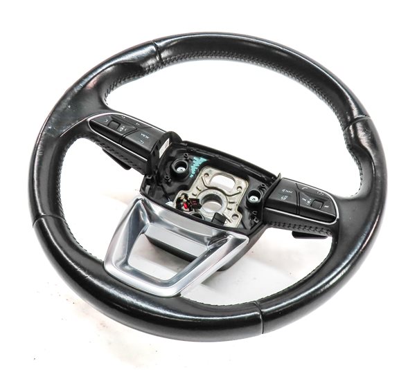 Thumbnail 1: 17-19 AUDI Q7 (4M) 3-SPOKE PADDLE SHIFT STEERING WHEEL w/ SWITCHES (Black)