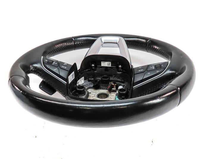 Thumbnail 4: 17-19 AUDI Q7 (4M) 3-SPOKE PADDLE SHIFT STEERING WHEEL w/ SWITCHES (Black)