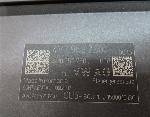Thumbnail 5: 2017-2020 AUDI Q7 (4M) FRONT LEFT DRIVER SEAT ADJUST ADJUSTMENT CONTROL MODULE